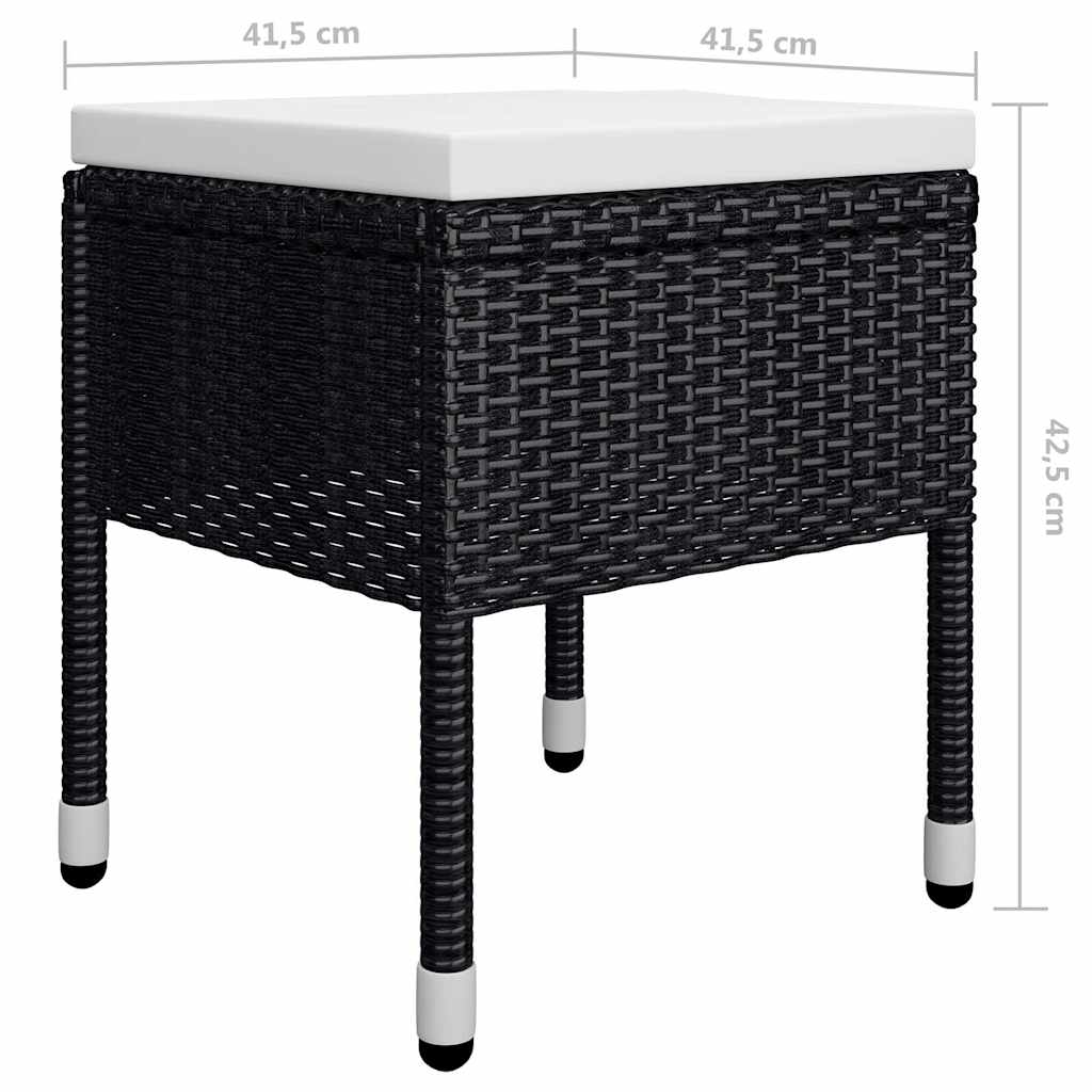 vidaXL 5-delige Tuinset zwart