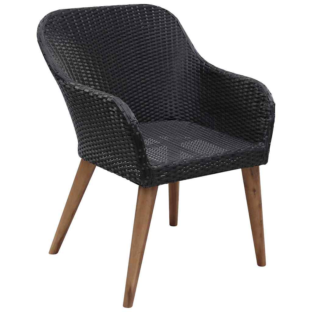 vidaXL 5-delige Tuinset zwart