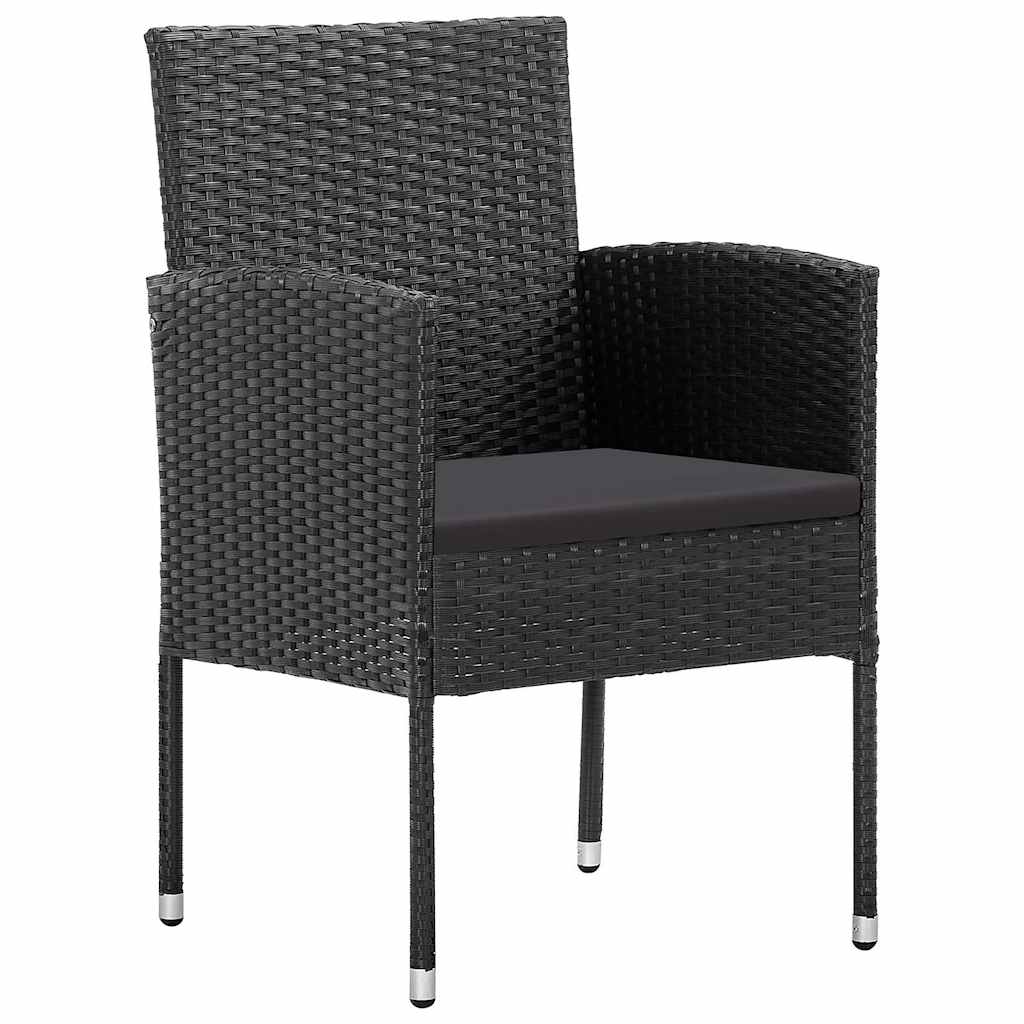 vidaXL 5-delige Tuinset zwart