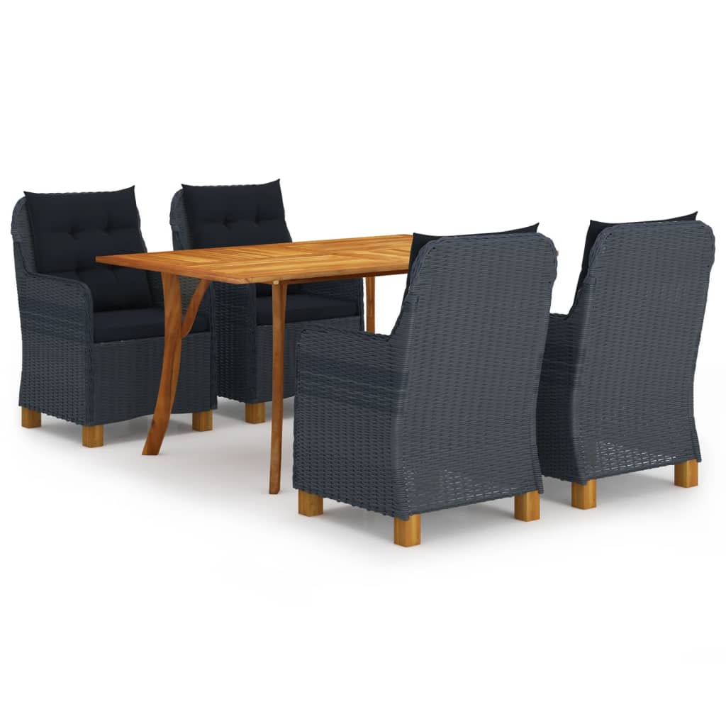 vidaXL 5-piece Garden Dining Set light grey