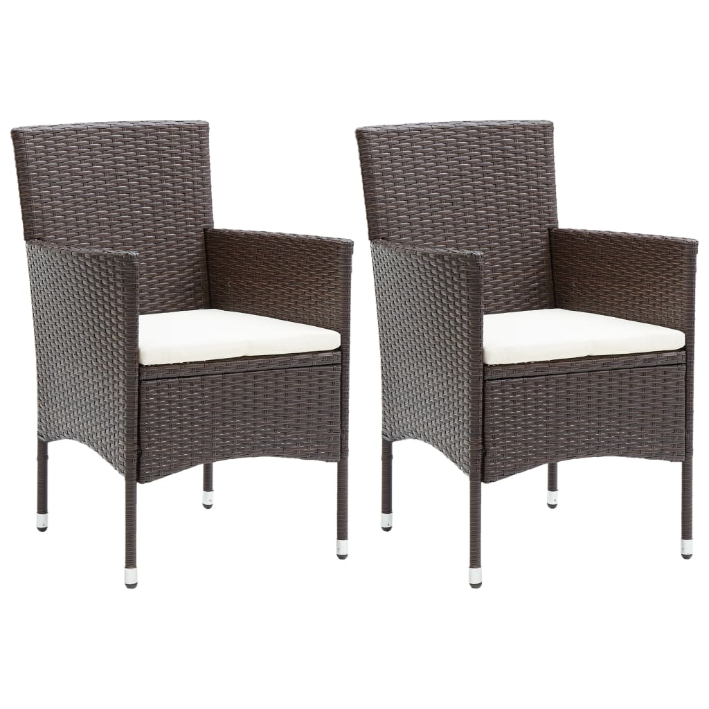 vidaXL 3-Piece Garden Lounge Set Brown