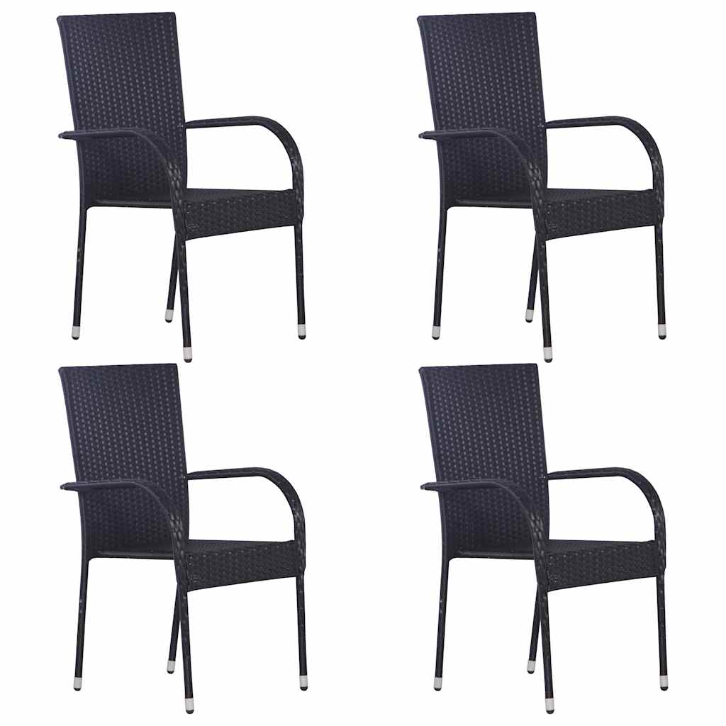 vidaXL 3-Piece Garden Dining Set Poly Rattan Brown