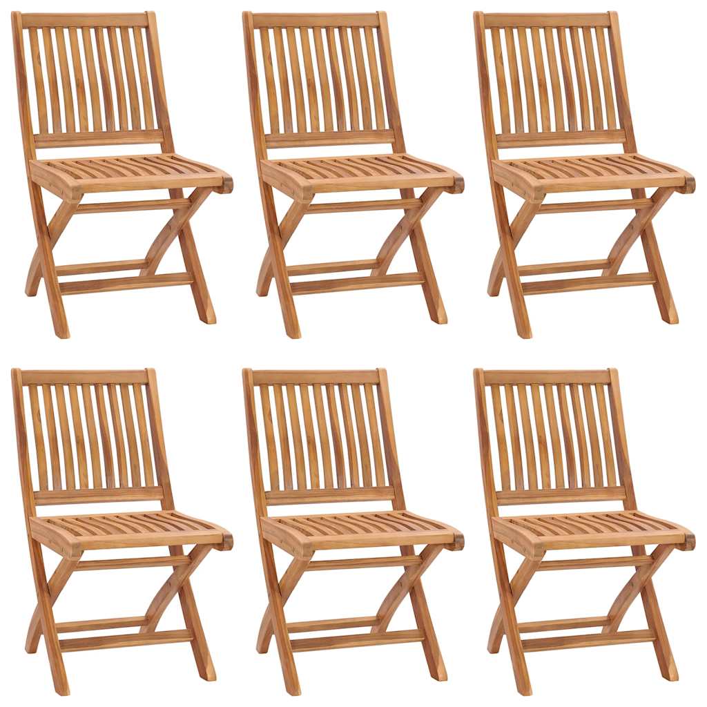 vidaXL Garden Chairs 4 pcs folding solid teakwood