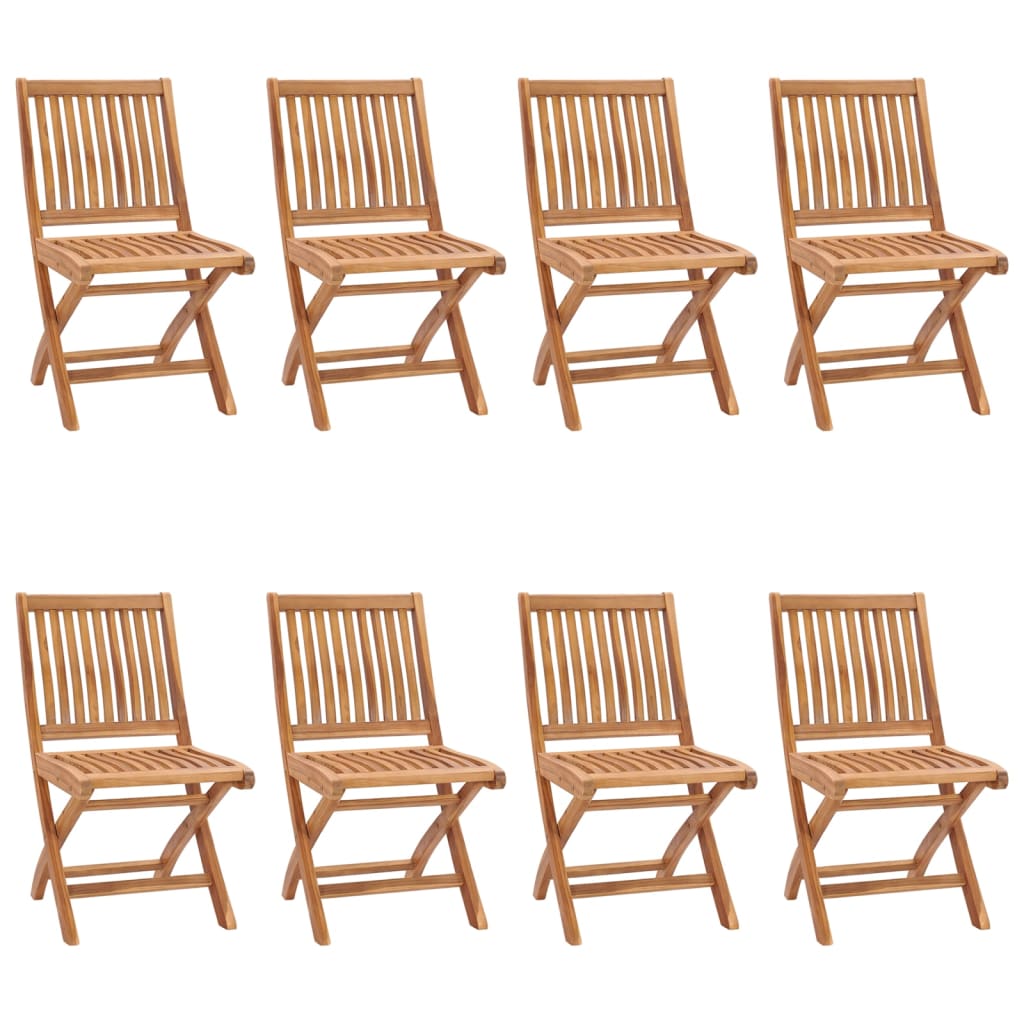 vidaXL Garden Chairs 4 pcs folding solid teakwood