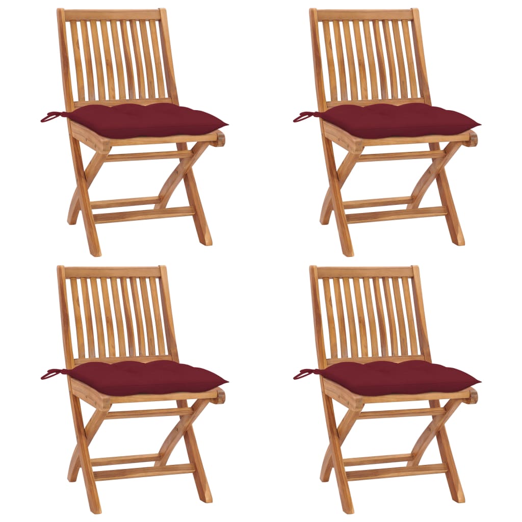 vidaXL Tuinstoelen 2 st met antracietkleurige kussens massief teakhout