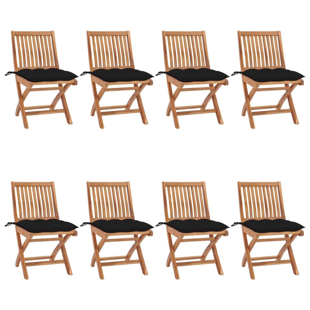 vidaXL Tuinstoelen 2 st met antracietkleurige kussens massief teakhout