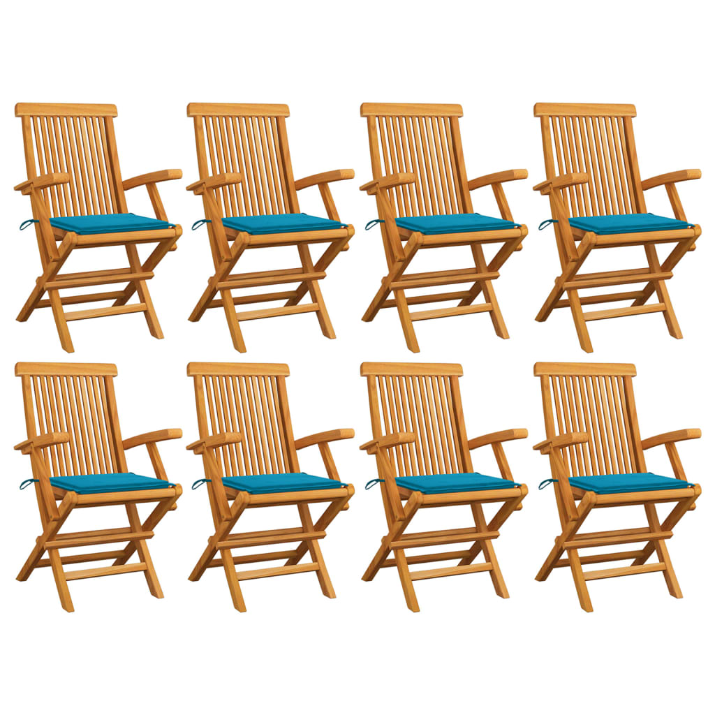 vidaXL Tuinstoelen 2 st avec antracietkleurige kussens massief teakhout