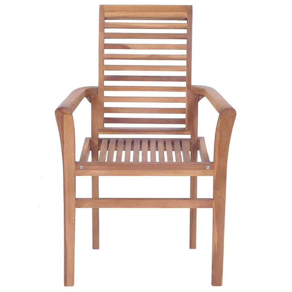 vidaXL Dining Chairs 2 pcs with anthracite cushions solid teak wood