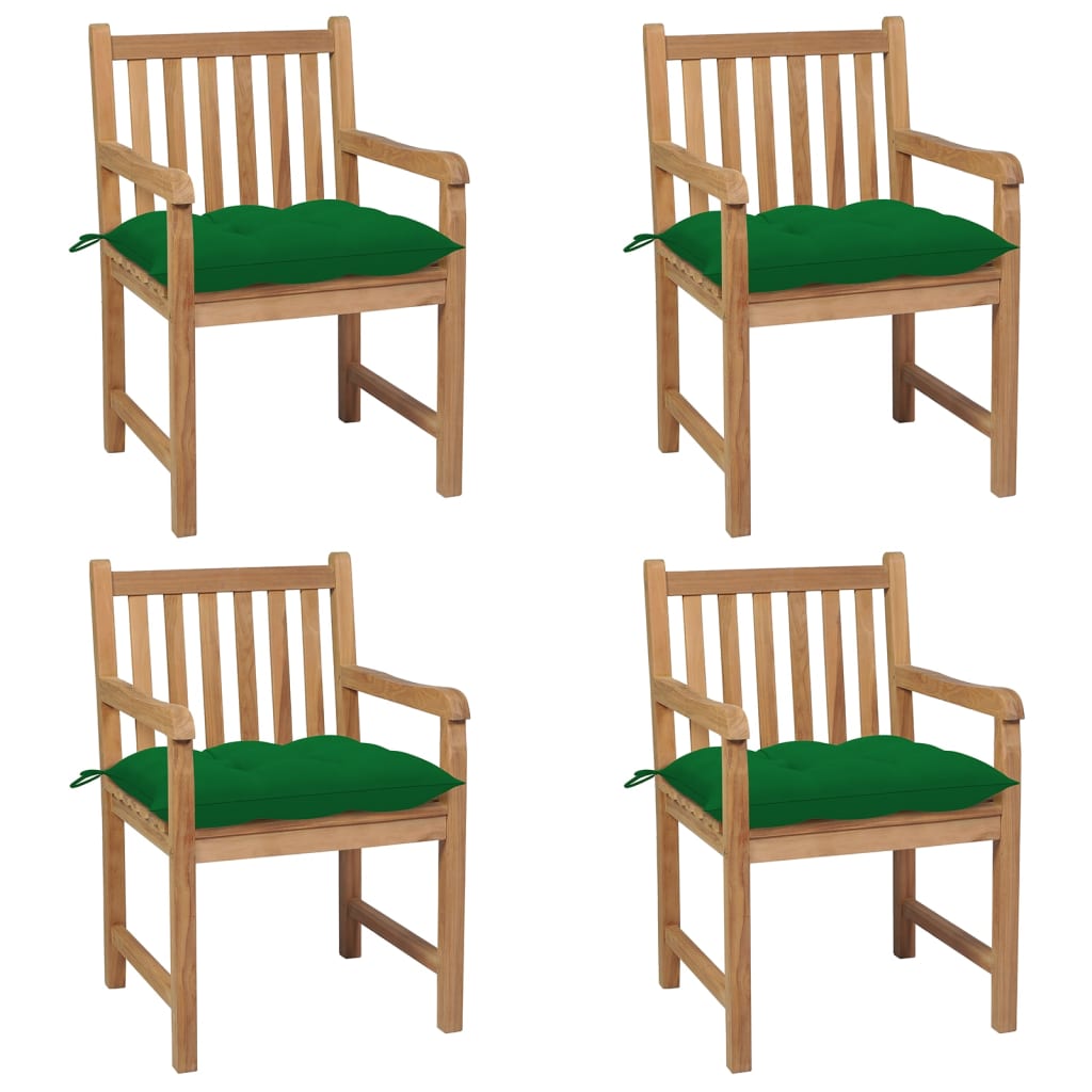 vidaXL Garden Chairs 2 pcs with Anthracite Cushions Solid Teakwood