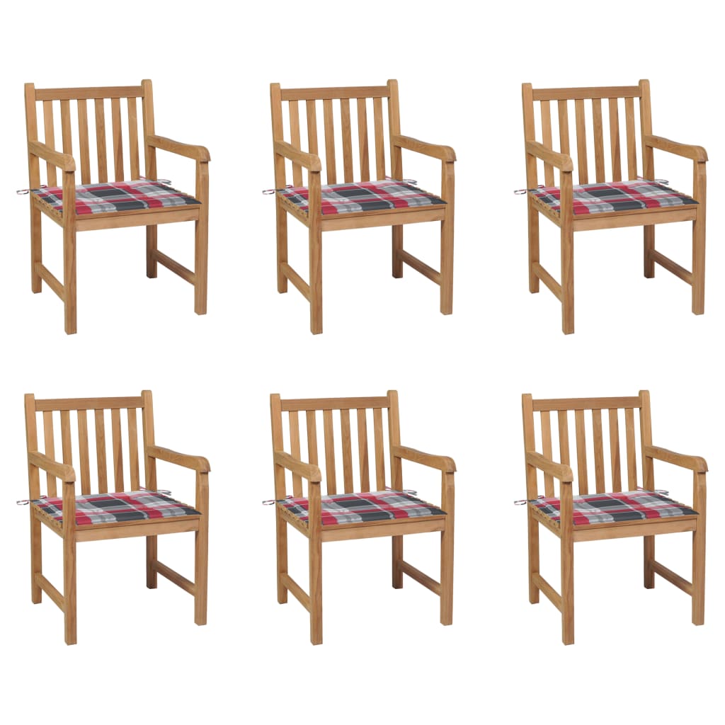 vidaXL Garden Chairs 2 pcs with Anthracite Cushions Solid Teakwood
