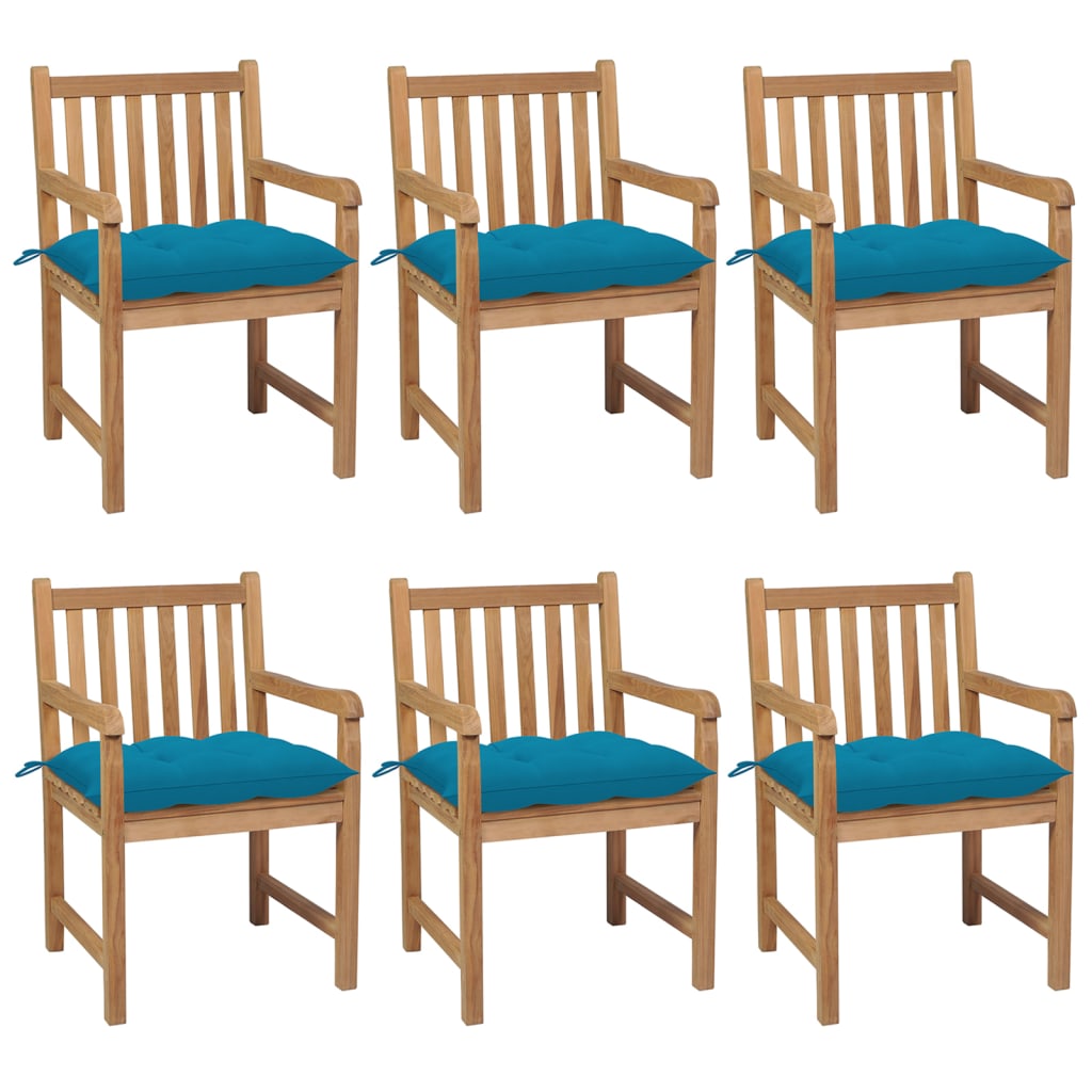 vidaXL Garden Chairs 2 pcs with Anthracite Cushions Solid Teakwood