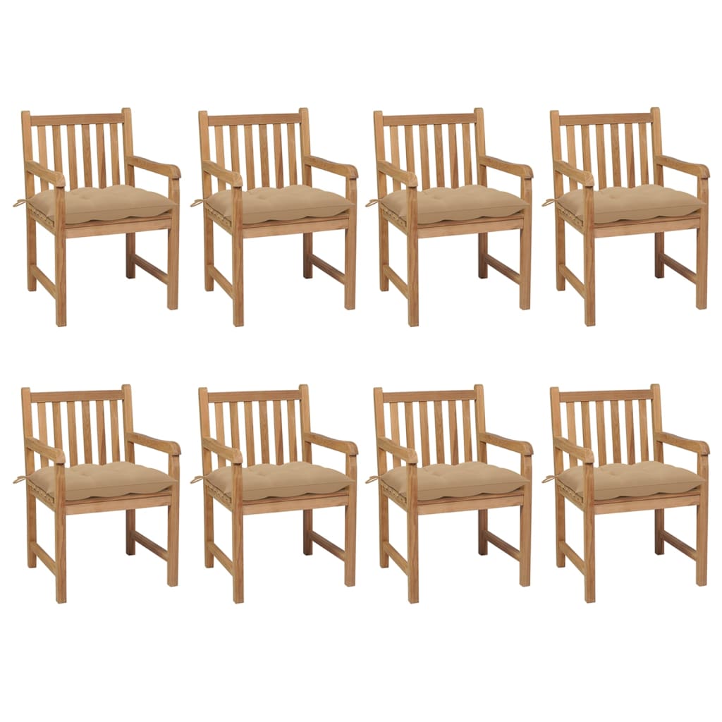 vidaXL Garden Chairs 2 pcs with Anthracite Cushions Solid Teakwood