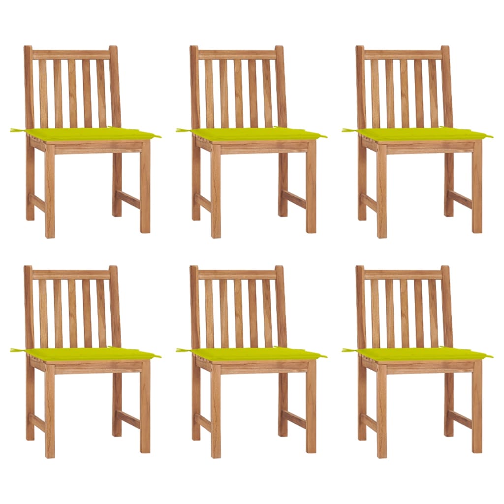 vidaXL Garden chairs 2 pcs with cushions solid teak wood
