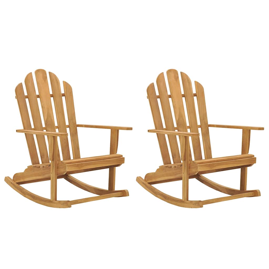 vidaXL Schommelstoelen Adirondack 2 st massief teakhout