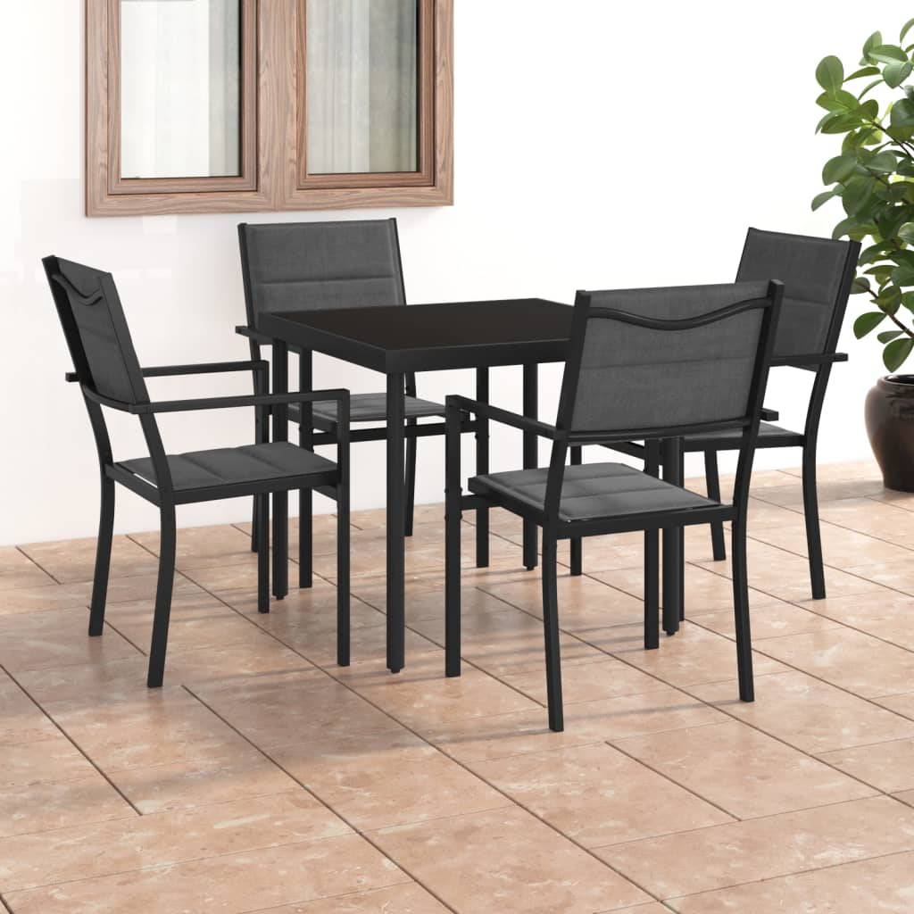 vidaXL 3-Piece Garden Dining Set Steel