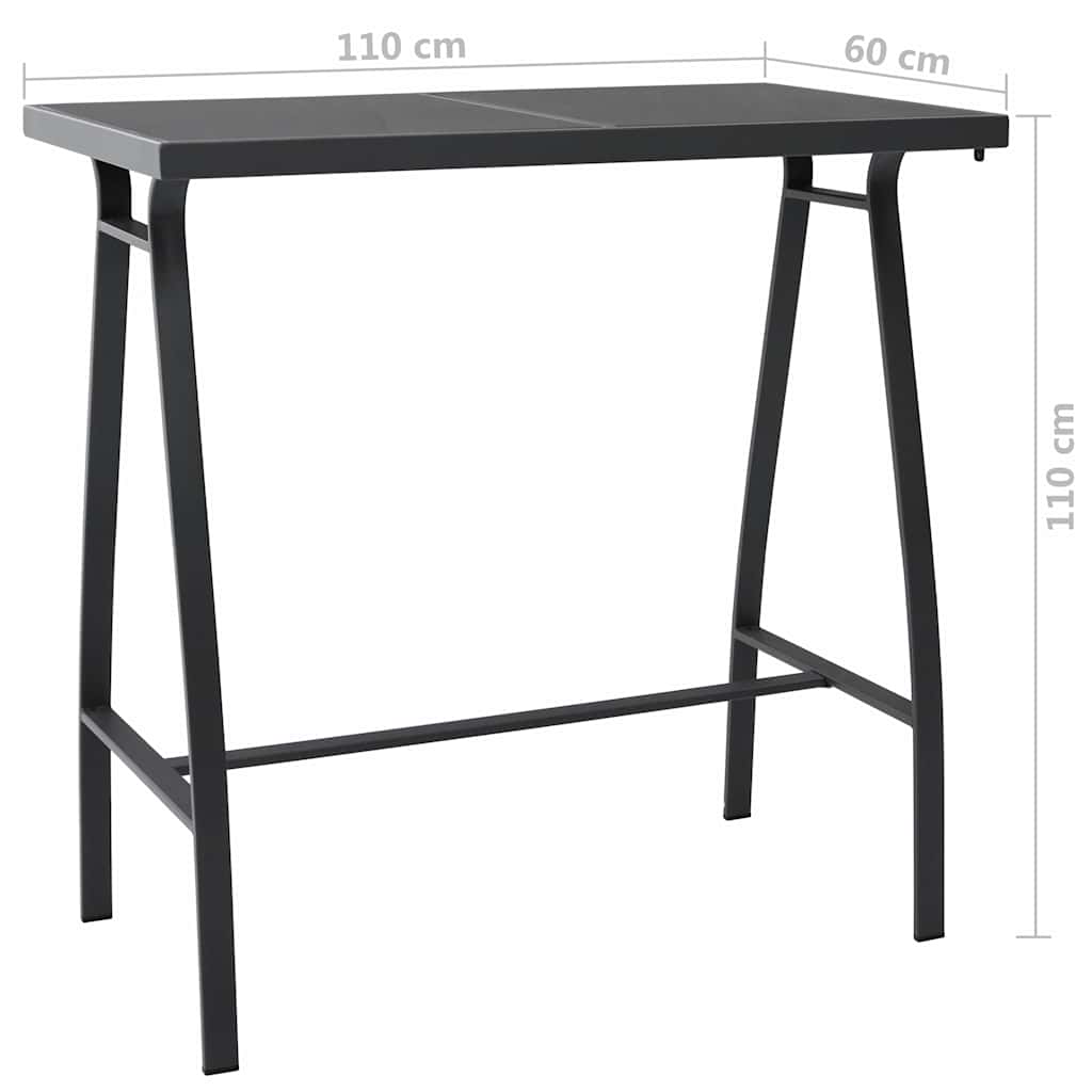 vidaXL 5-piece Garden Bar Set black