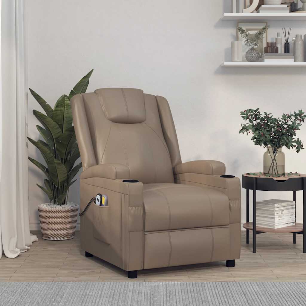 vidaXL Electric massage chair artificial leather black