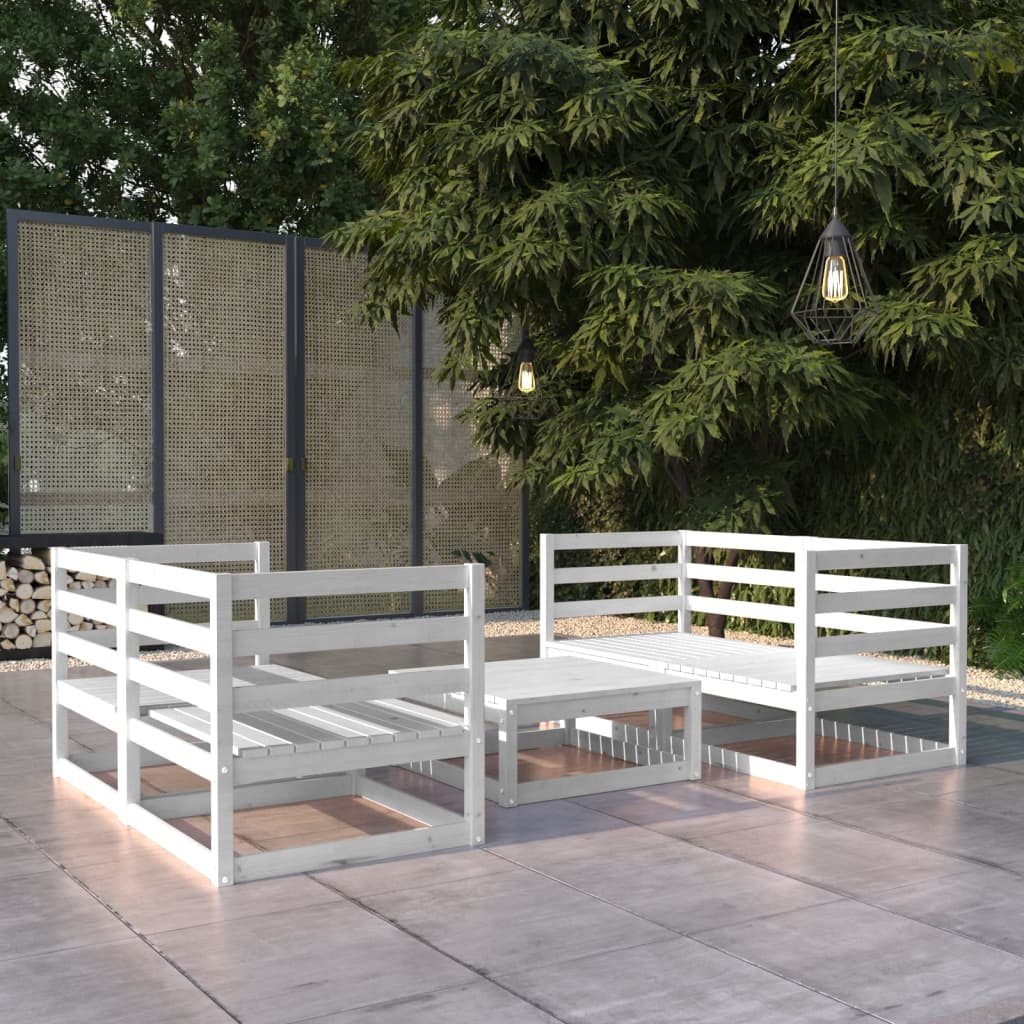 vidaXL 5-delige Loungeset massief grenenhout