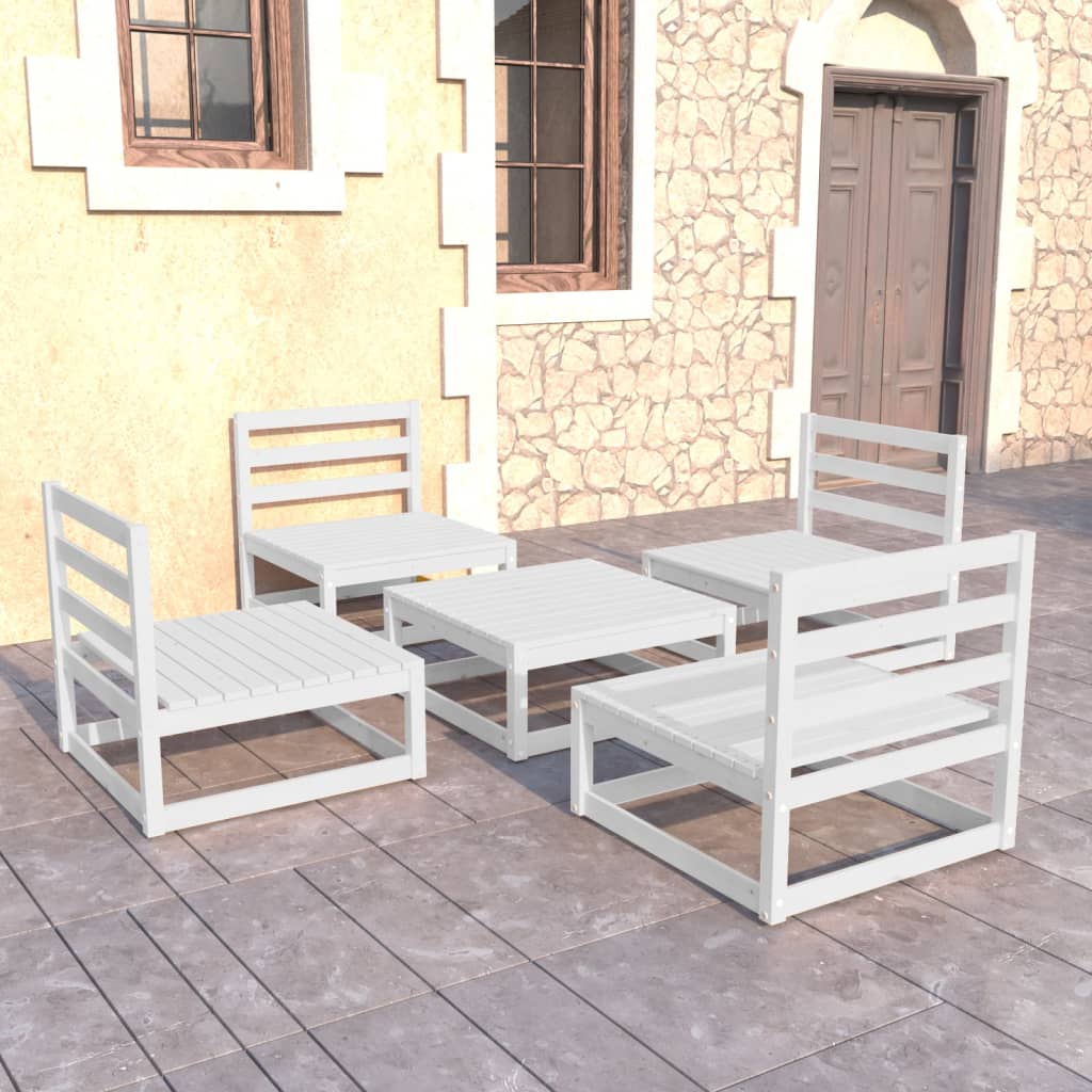 3075264 vidaXL 5- delige Tuin Lounge Set Massief Hout Grenen