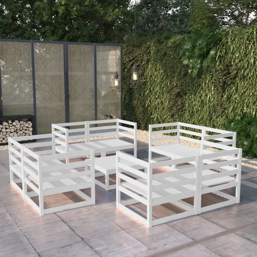 vidaXL 9-piece Lounge Set Solid Pine Wood