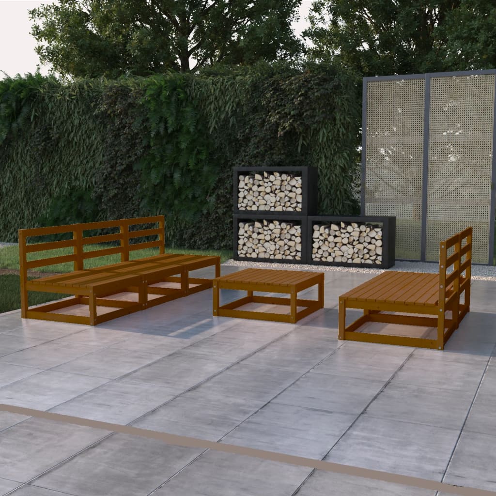 vidaXL 6-Piece Lounge Set Solid Pine Wood