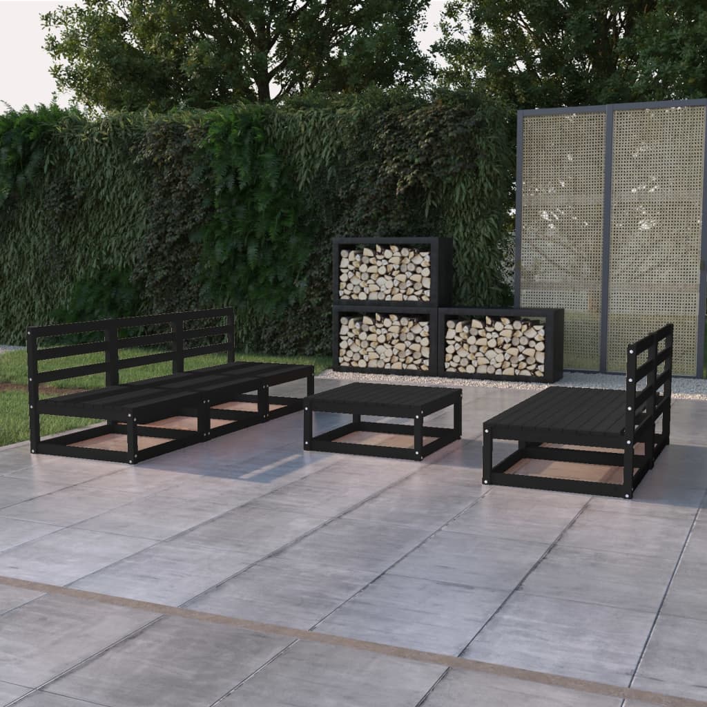 vidaXL 6-Piece Lounge Set Solid Pine Wood