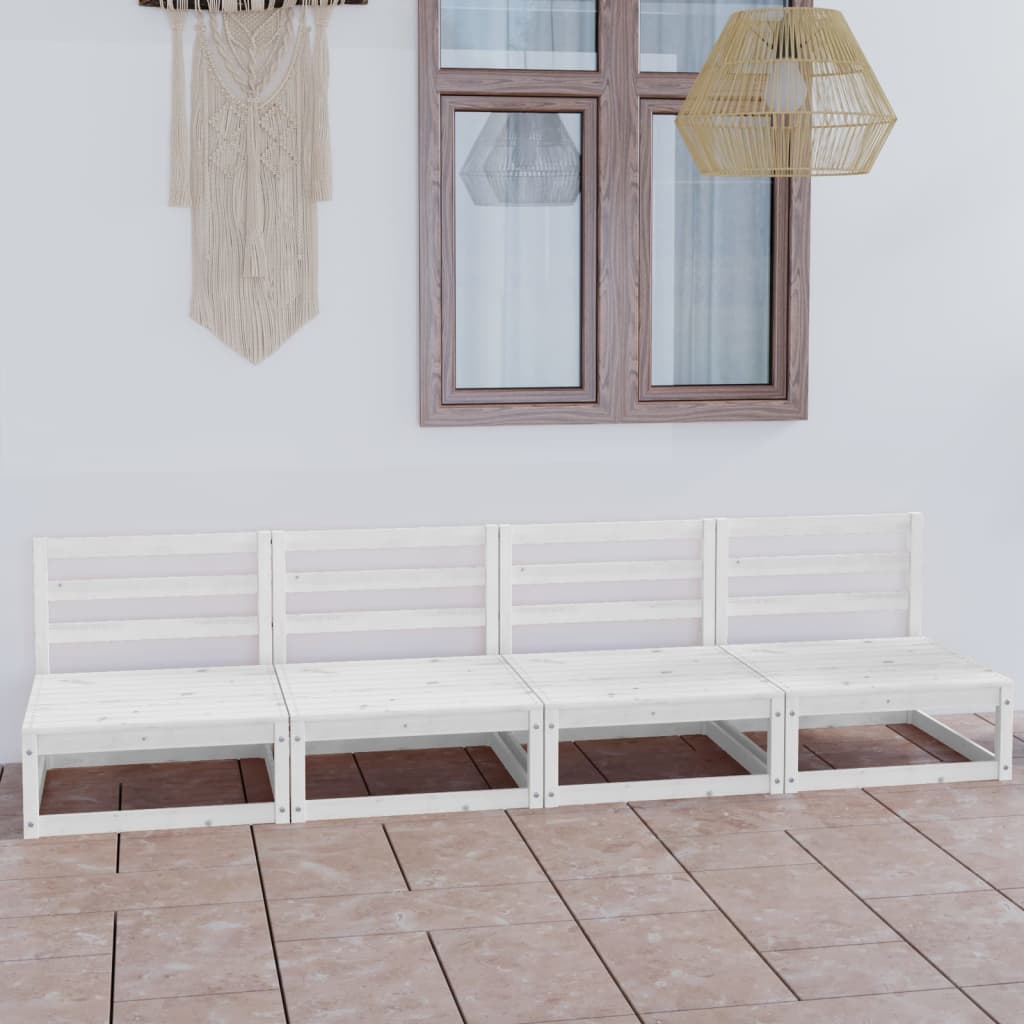 vidaXL 4-Seater Garden Bench Solid Pine Wood