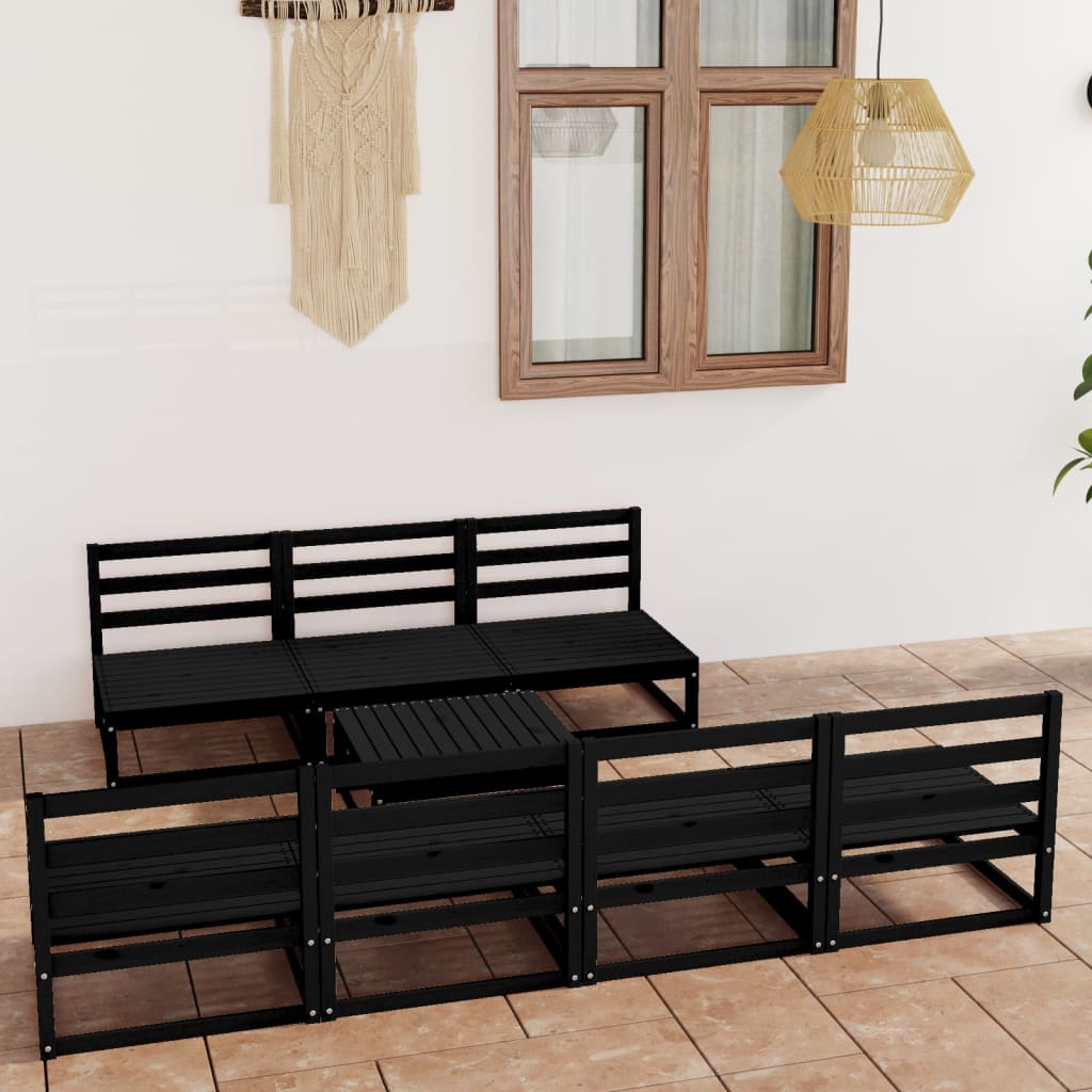 vidaXL 8-Piece Lounge Set Solid Pine Wood