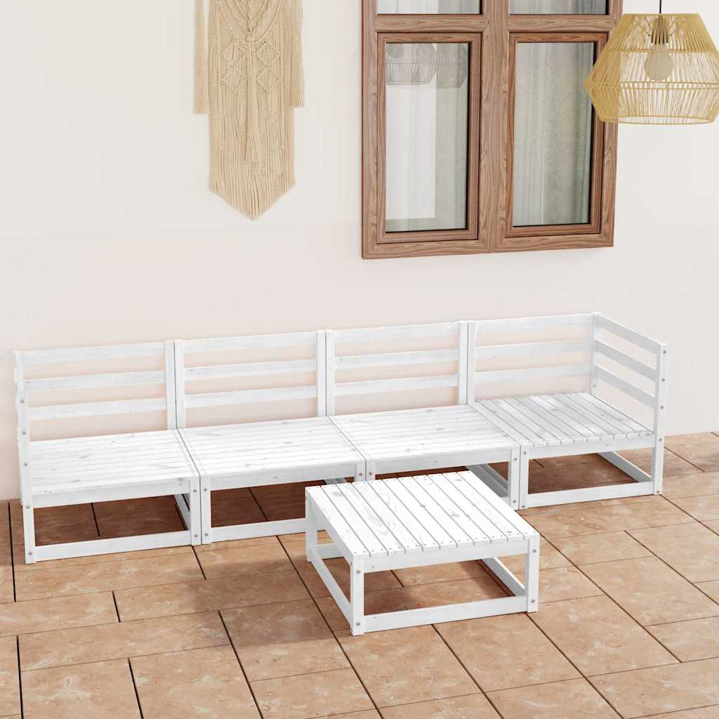 vidaXL 5-delige Loungeset massief grenenhout