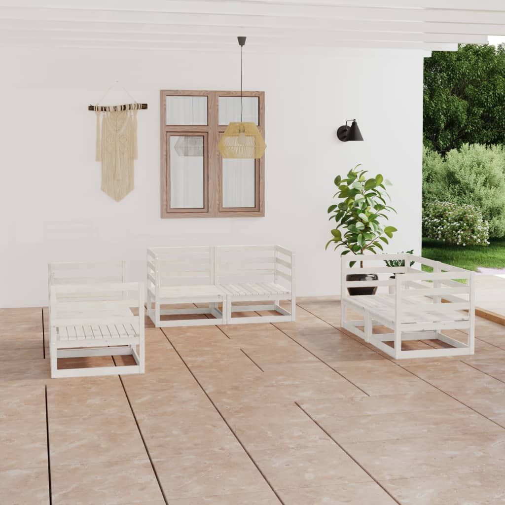 vidaXL 6-Piece Lounge Set Solid Pine Wood