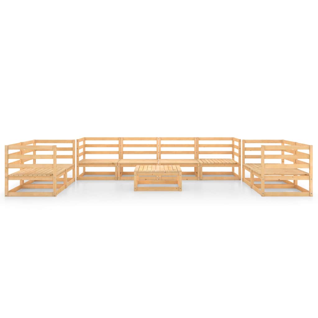vidaXL 9-piece Lounge Set Solid Pine Wood