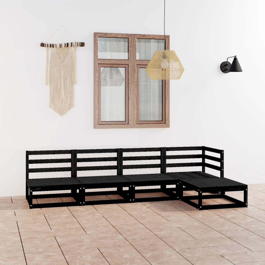 vidaXL 5-Piece Lounge Set Solid Pine Wood