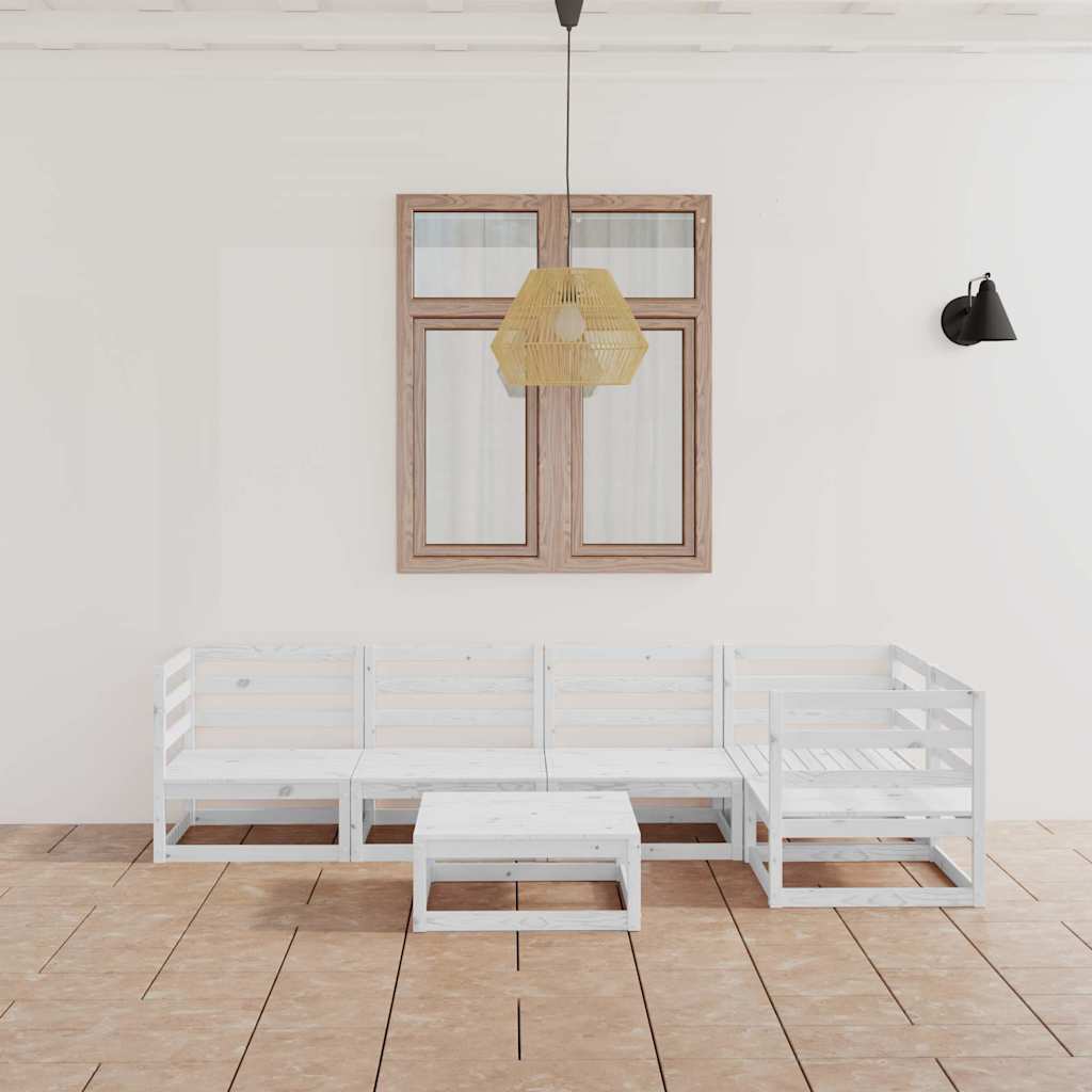 vidaXL 6-delige Loungeset massief grenenhout