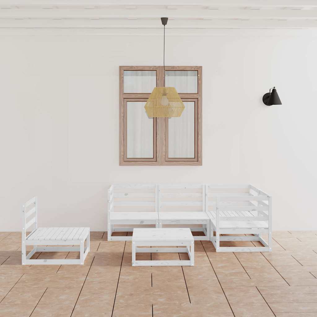 vidaXL 6-delige Loungeset massief grenenhout