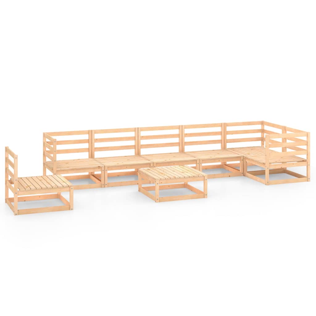 vidaXL 8-delige Loungeset massief grenenhout