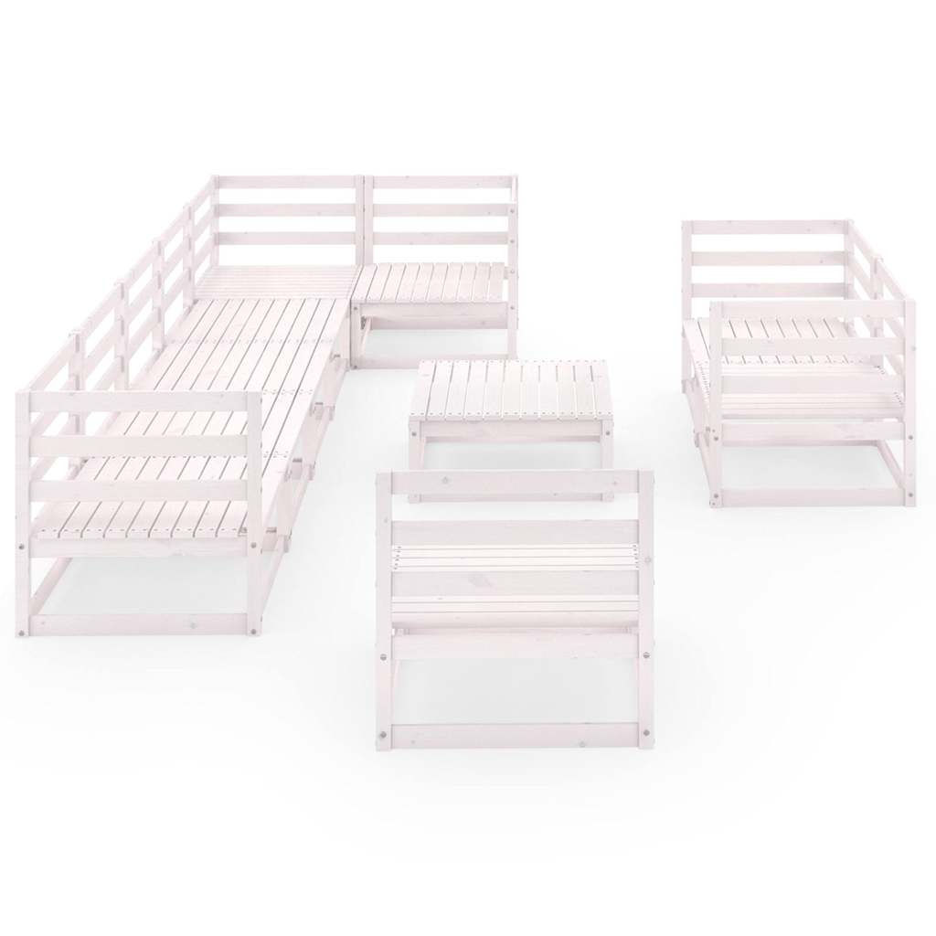 vidaXL 10-delige Loungeset massief grenenhout