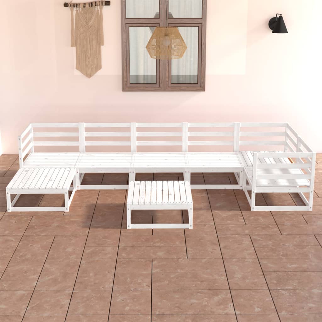 vidaXL 8-Piece Lounge Set Solid Pine Wood