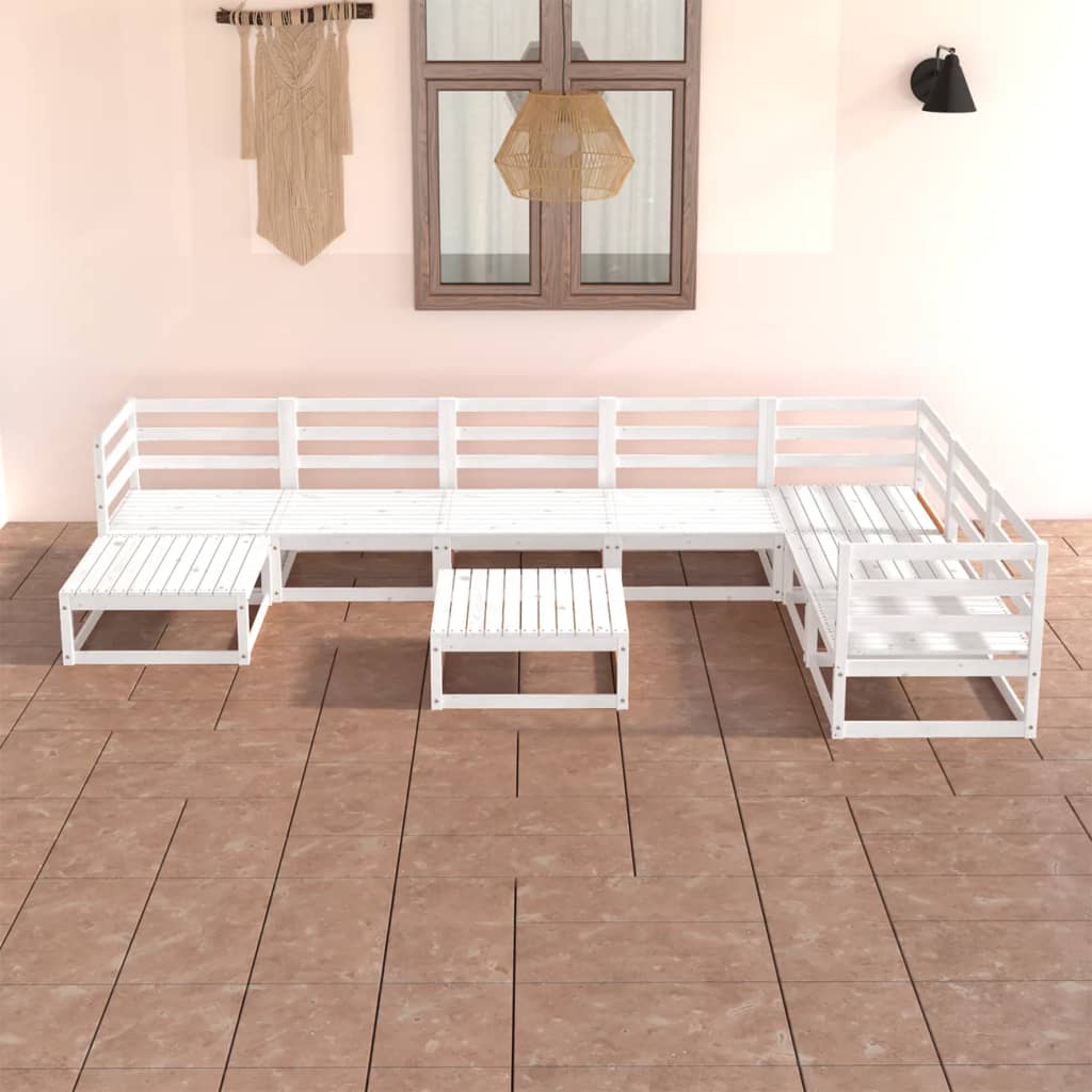 vidaXL 8-Piece Lounge Set Solid Pine Wood
