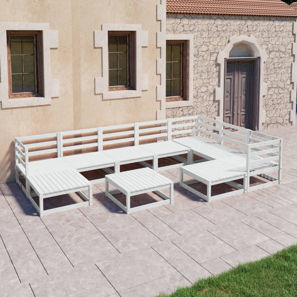 vidaXL 10-delige Loungeset massief grenenhout