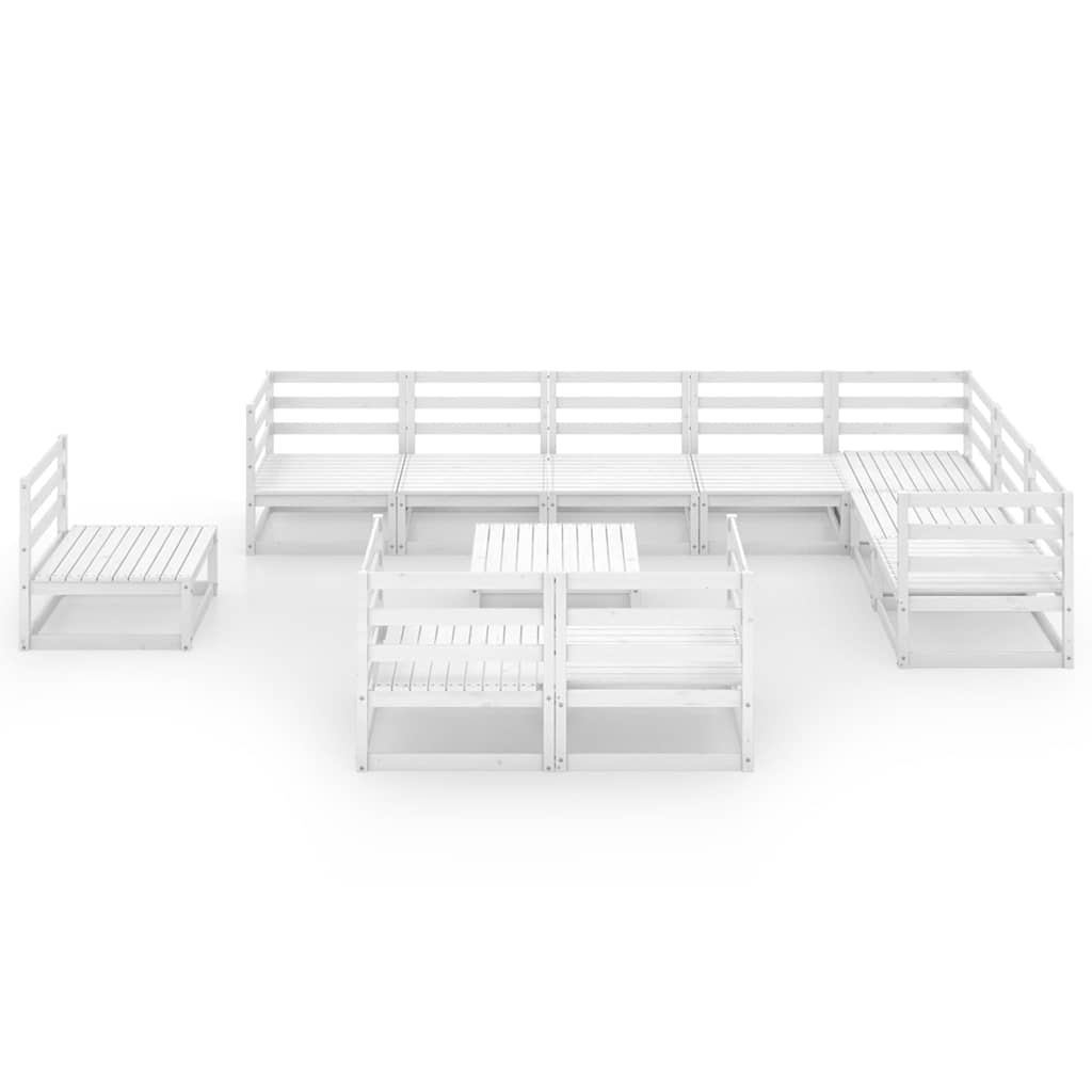 vidaXL 11-delige Loungeset massief grenenhout