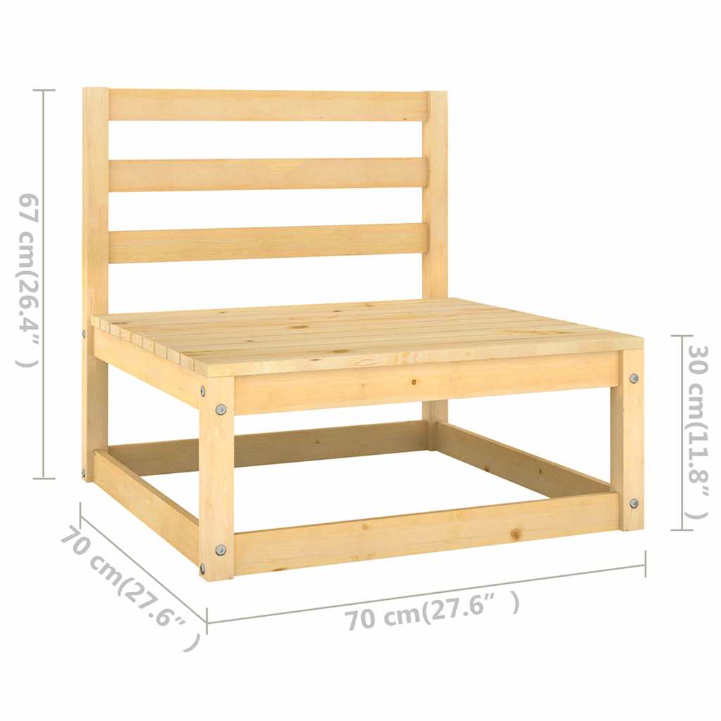 vidaXL 8-delige Loungeset massief grenenhout