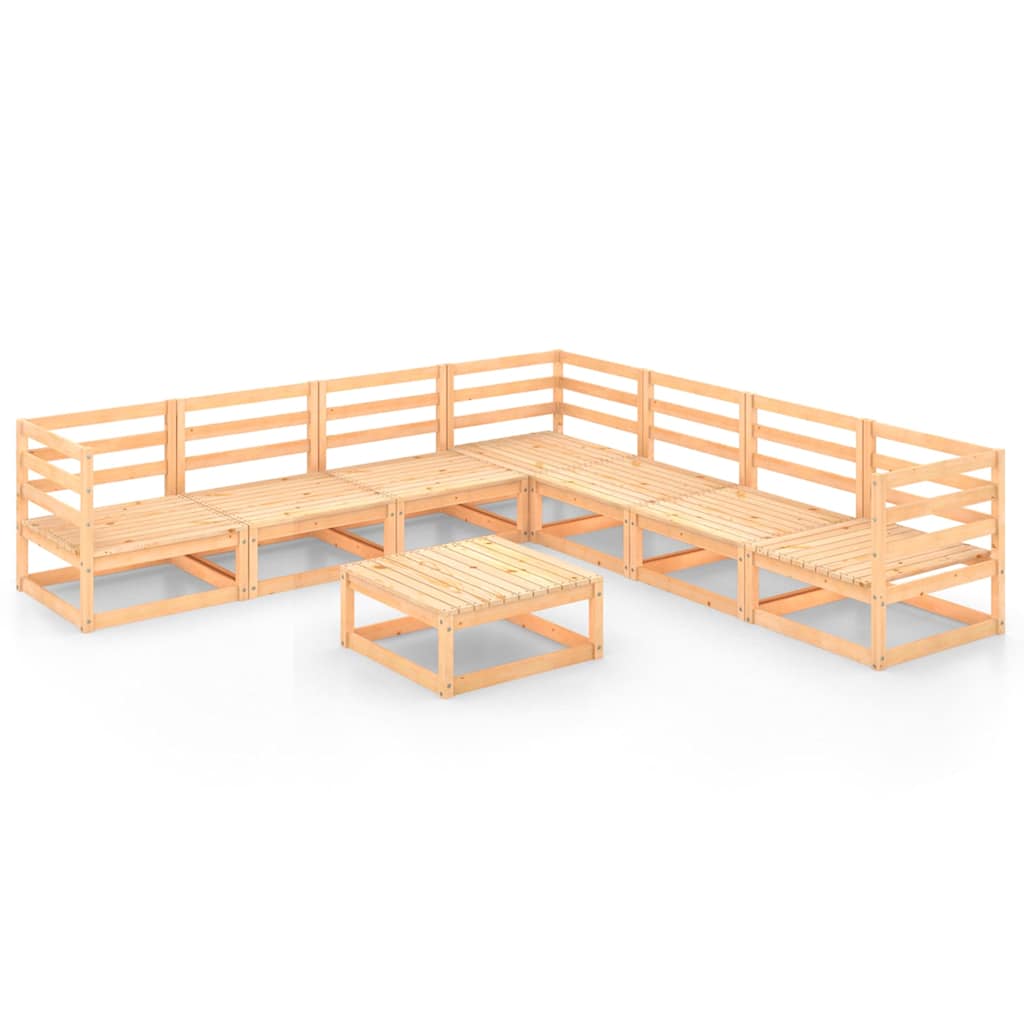 vidaXL 8-delige Loungeset massief grenenhout