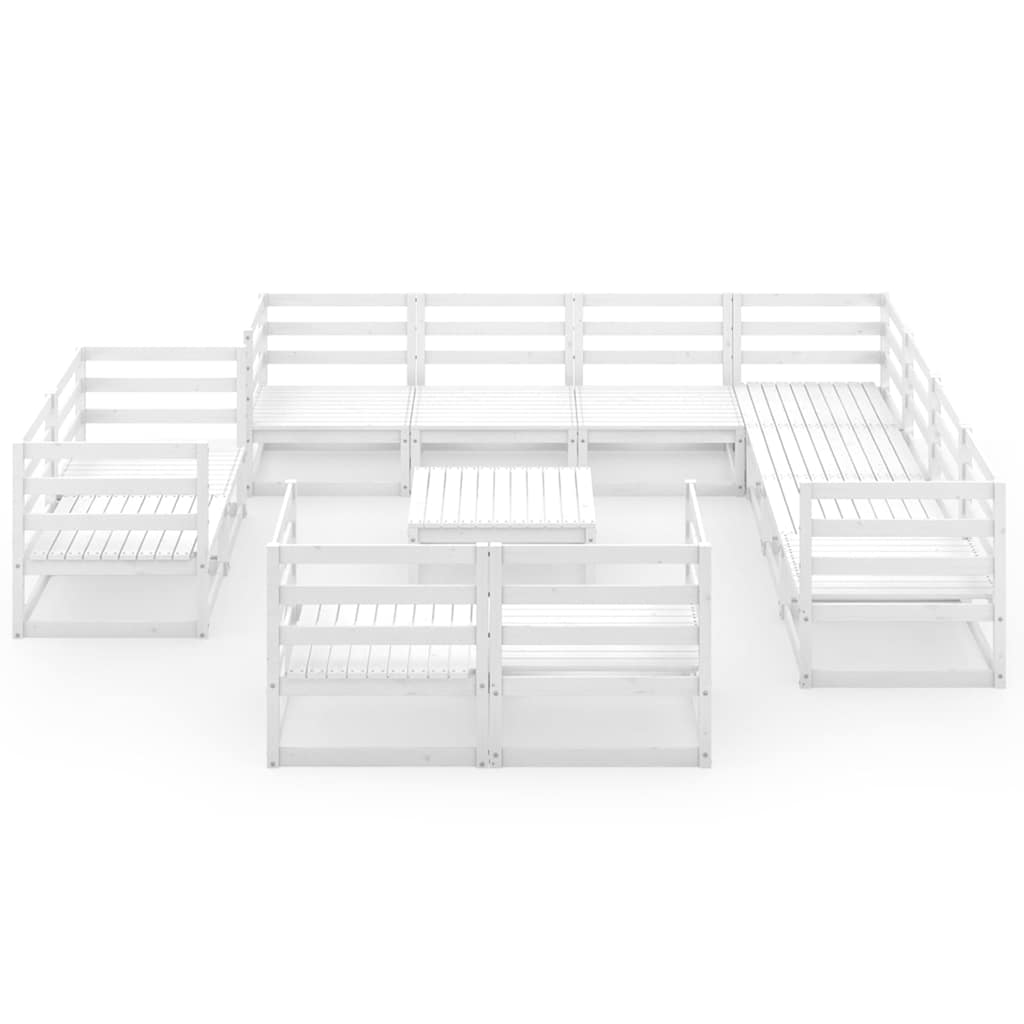 vidaXL 12-delige Loungeset massief grenenhout