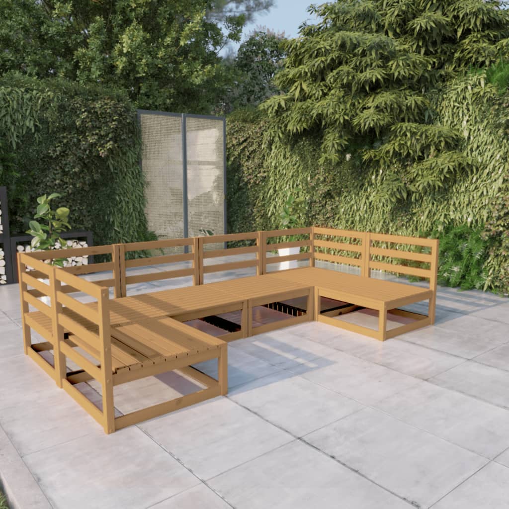 vidaXL 6-Piece Lounge Set Solid Pine Wood
