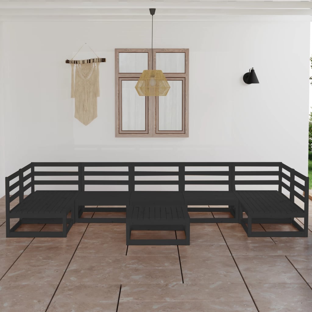 vidaXL 8-Piece Lounge Set Solid Pine Wood