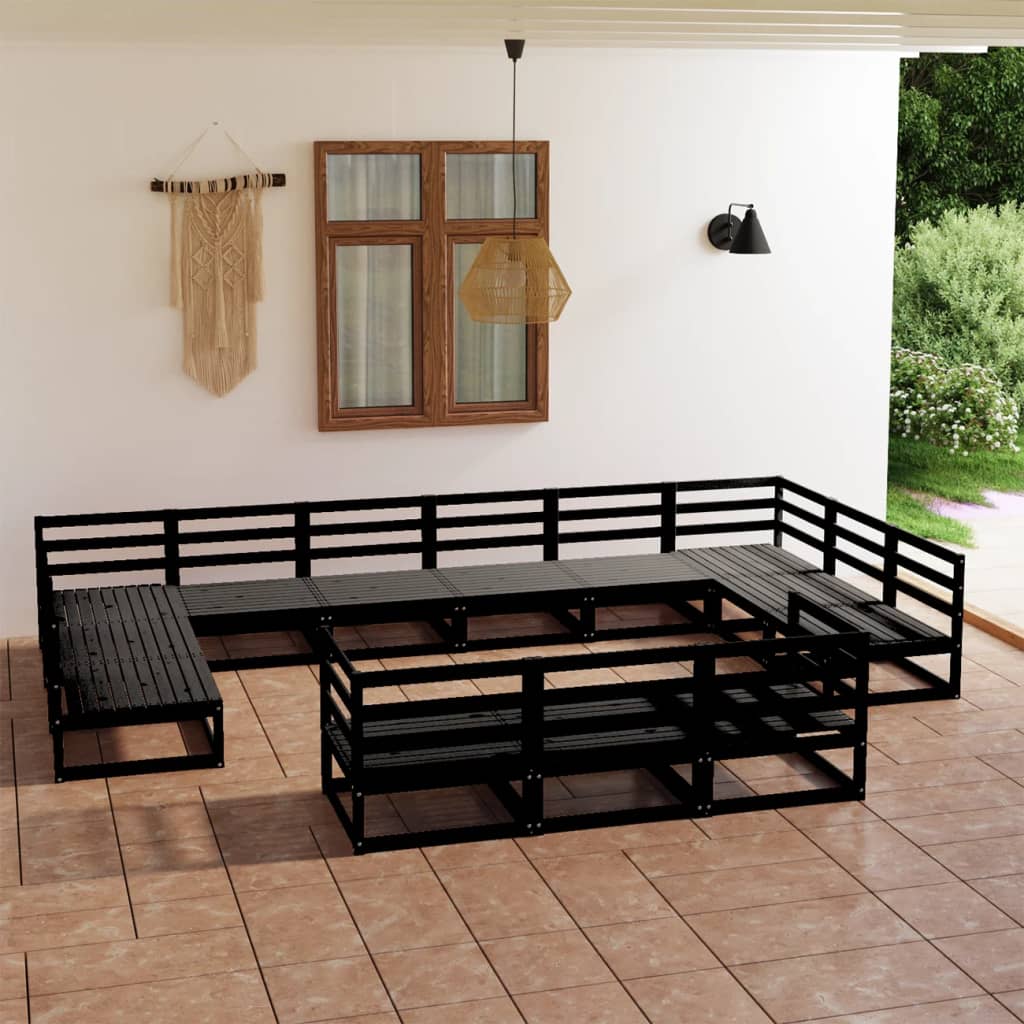 vidaXL 13-piece Lounge Set Solid Pine Wood