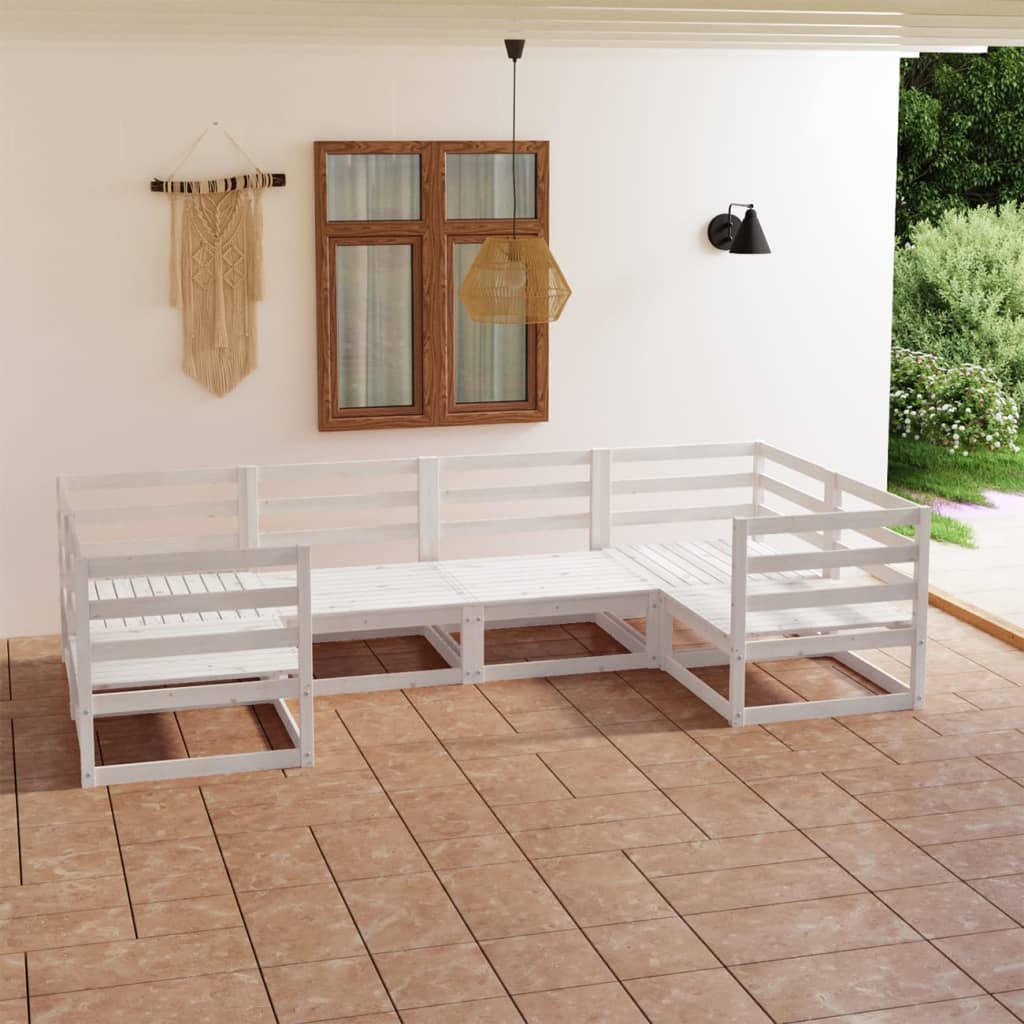 vidaXL 6-Piece Lounge Set Solid Pine Wood
