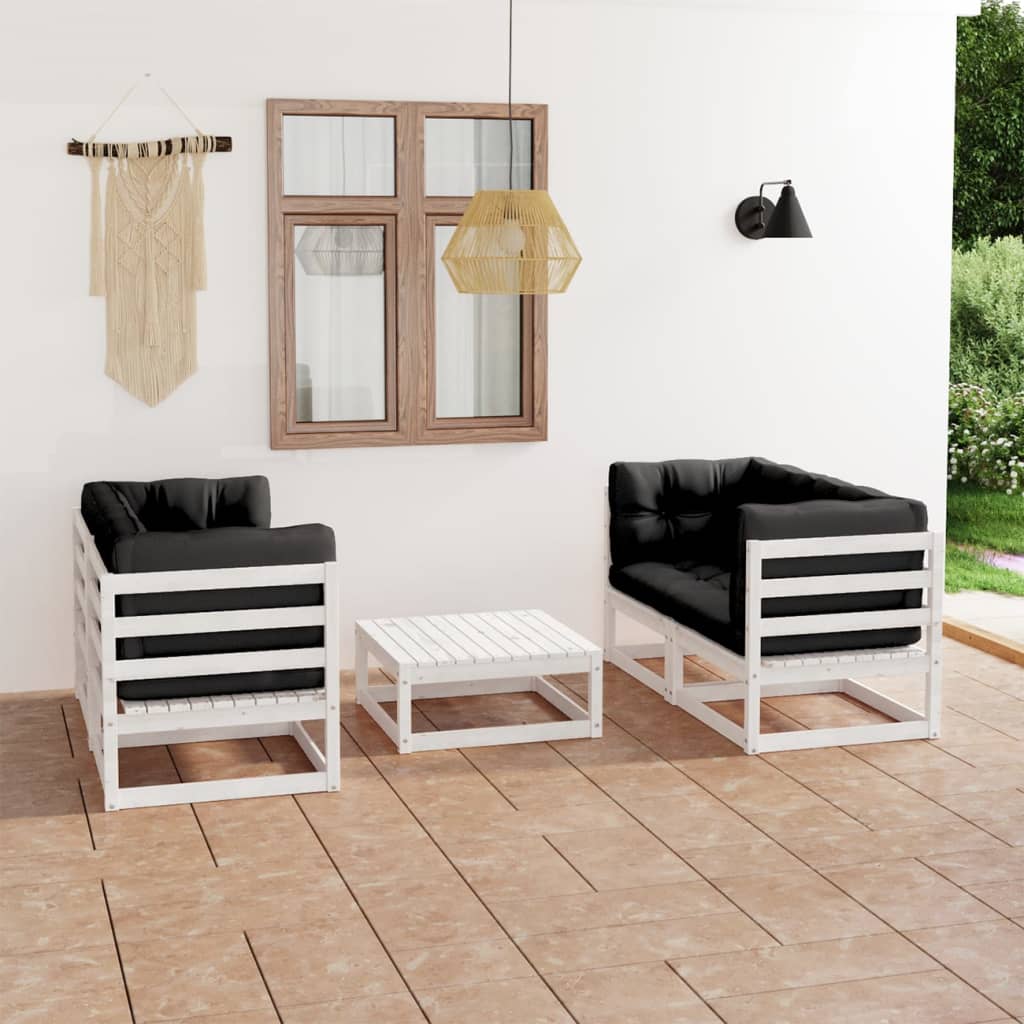 vidaXL 5-delige Loungeset massief grenenhout