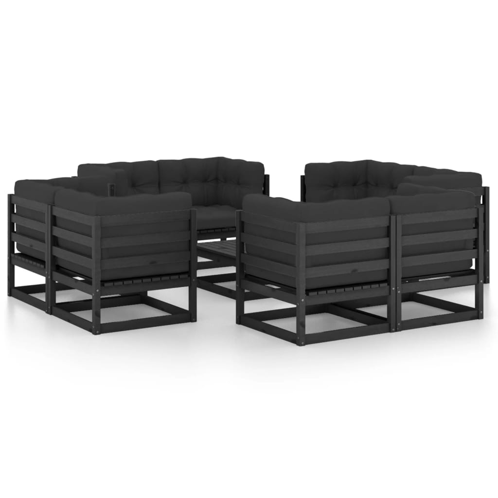 vidaXL 9-piece Lounge Set Solid Pine Wood