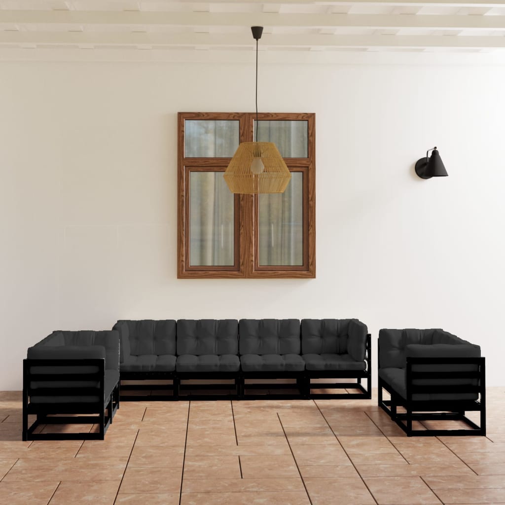 vidaXL 8-Piece Lounge Set Solid Pine Wood